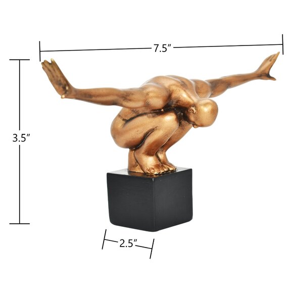 Adam & Friends Home Decor Take-A-Bow Man Sculpture | 1-Piece | Bronze - Picture 5 of 6